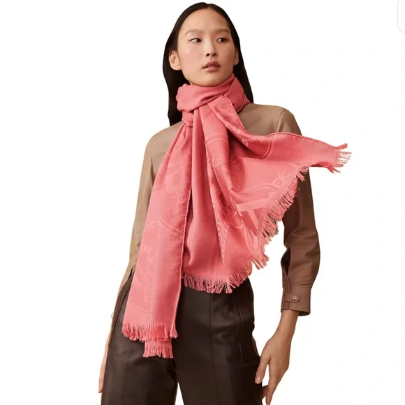 Hermes NWT scarf/ETOLE NEW LIBRIS STOLE CONFETTIS D'EX-LIBRIS CS/POMMETTE - Picture 3 of 12